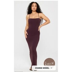 Fabletics Khloe Kardashian‎ Woman's Body Con Dress Size Small Oxblood